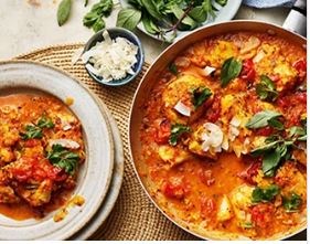 Coconut fish curry with Scotch bonnet & makrut lime leaves