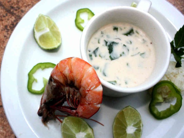Coconut fish stew with basil and lemongrass