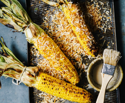 Coconut grilled corn