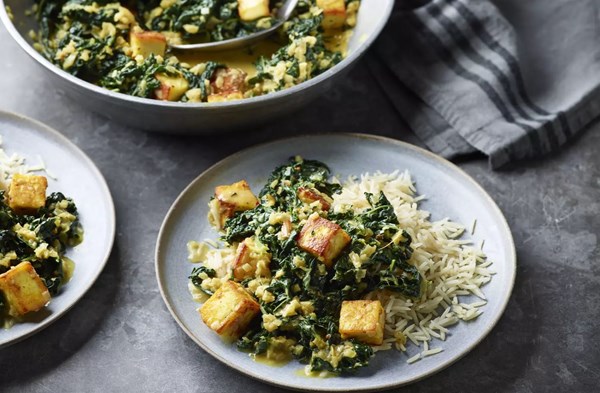 Coconut kale paneer