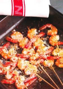 Coconut king prawns