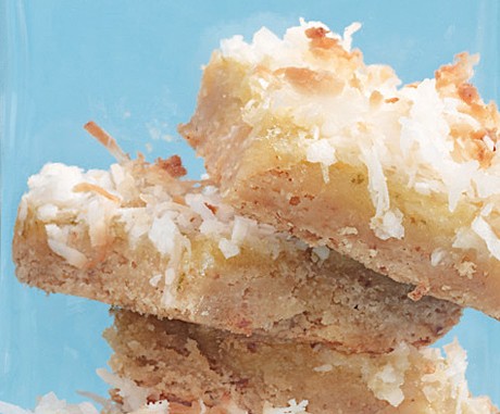 Coconut-lime bars with hazelnut shortbread crust