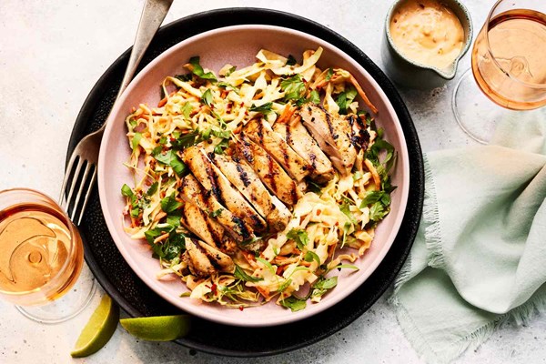 Coconut-lime chicken and cabbage salad