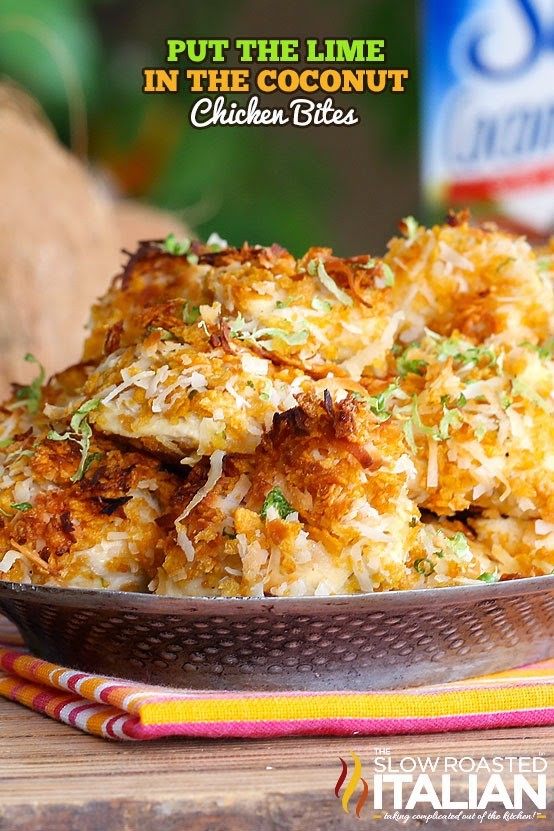 Coconut lime chicken bites