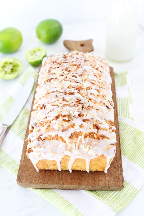 Coconut lime loaf cake