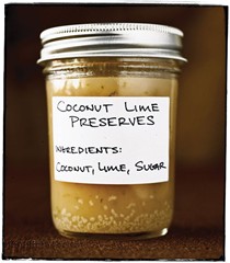 Coconut lime preserves
