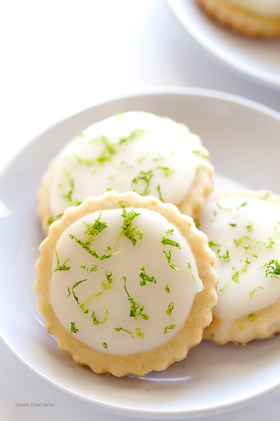 Coconut-lime shortbread cookies 