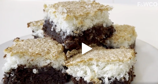 Coconut macaroon brownies