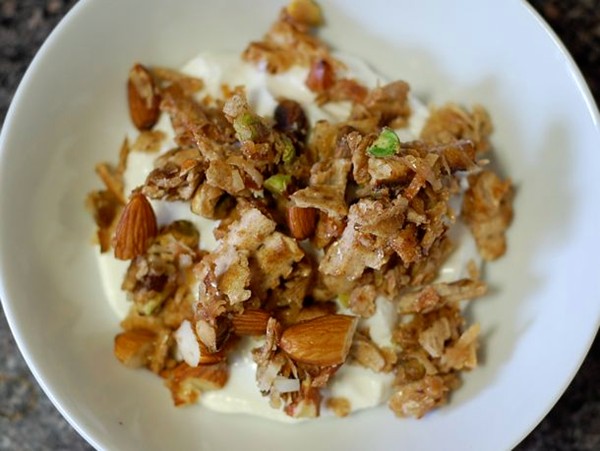 Coconut matzo granola