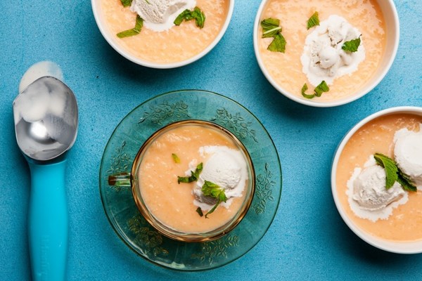 Coconut melon soup