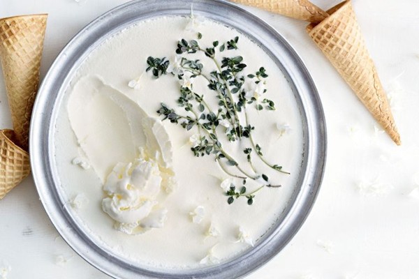 Coconut milk & lemon thyme ice cream