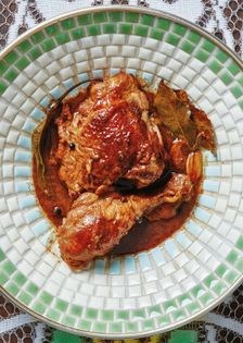 Coconut milk chicken adobo