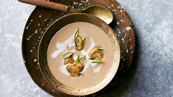 Coconut-miso mushroom soup