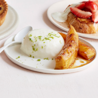 Coconut panna cotta with pineapple