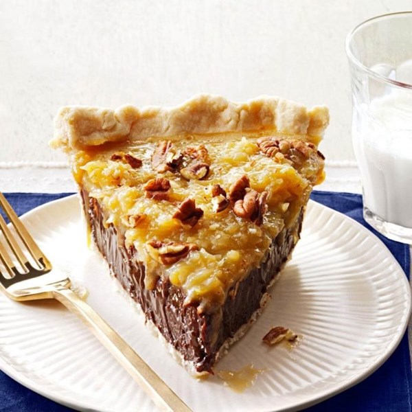 Coconut-pecan German chocolate pie