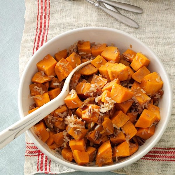 Coconut-pecan sweet potatoes