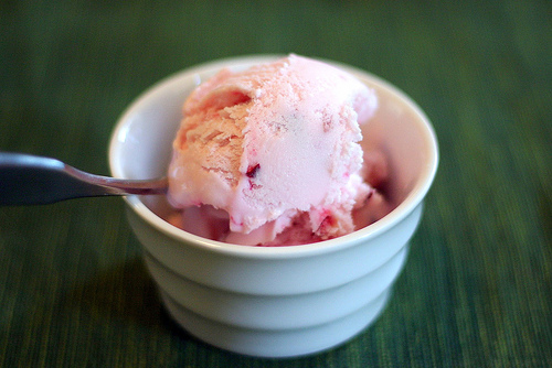Coconut pinkcherry yogurt