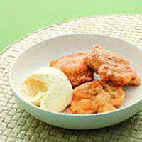 Coconut plantain fritters