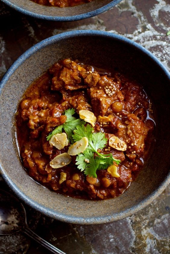Coconut pork stew with garam masala