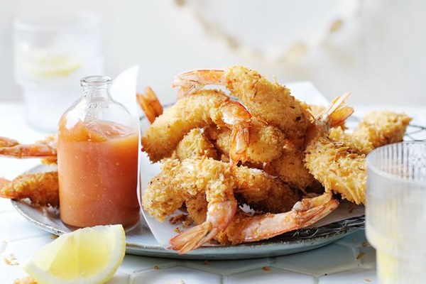Coconut prawns