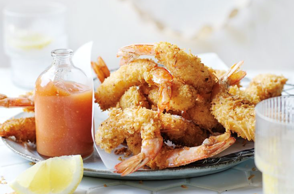Coconut prawns