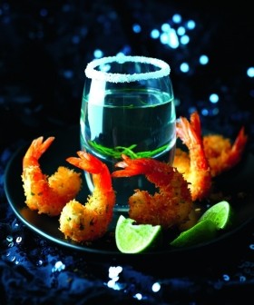 Coconut prawns with tequila lime dip