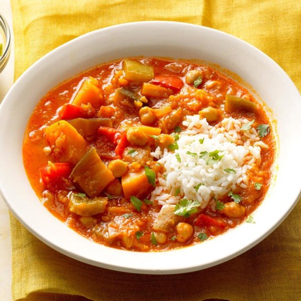 Coconut red curry stew