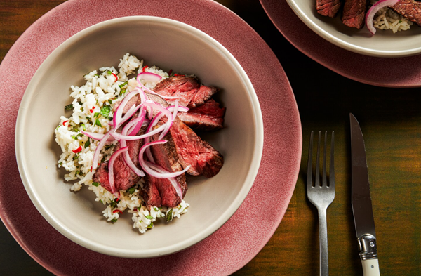 Coconut rice & Thai beef