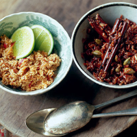 Coconut rice and pol sambal