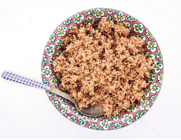 Coconut rice and red beans