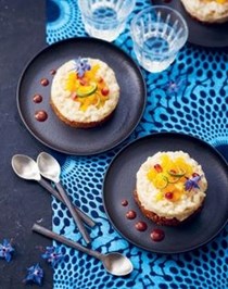 Coconut rice with fruit tartare