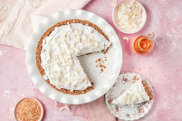 Coconut rum cream pie