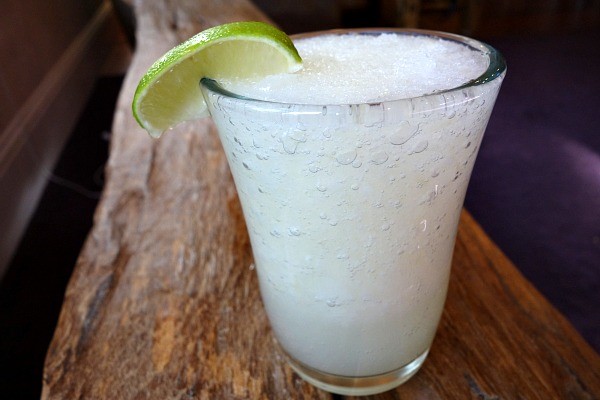 Coconut rum-limeade slushie