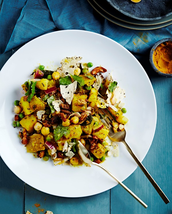 Coconut samosa potato salad