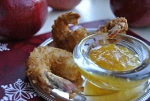 Coconut shrimp with sweet and sour orange sauce