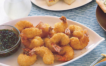 Coconut shrimp with sweet chili-lime sauce