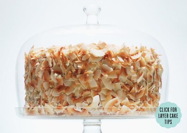 Coconut Southern Comfort layer cake