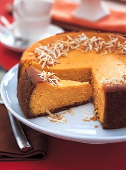 Coconut-sweet potato cheesecake