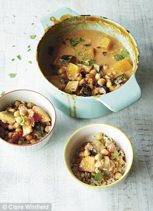Coconut Thai curry with chickpeas