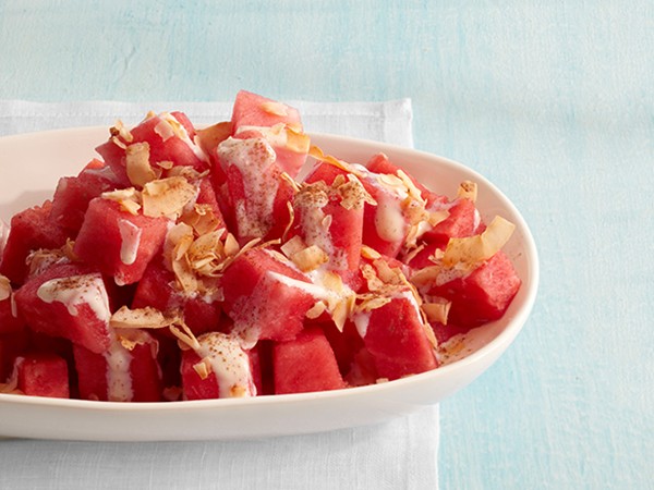 Coconut-watermelon salad