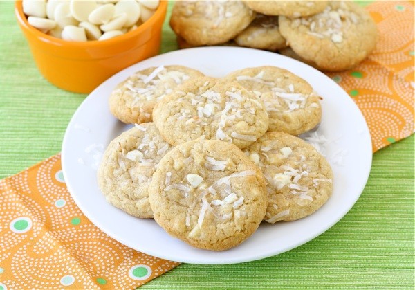 Coconut white chocolate chunk cookies