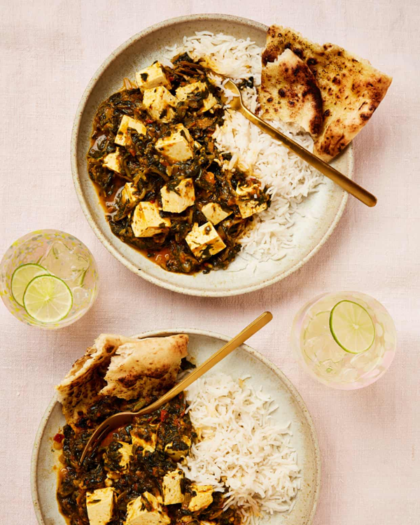 Coconut,tomato and saag tofu