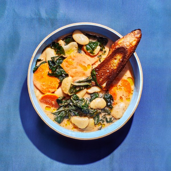 Coconutty beans and greens 