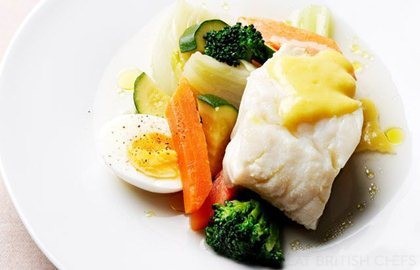 Cod in aioli sauce