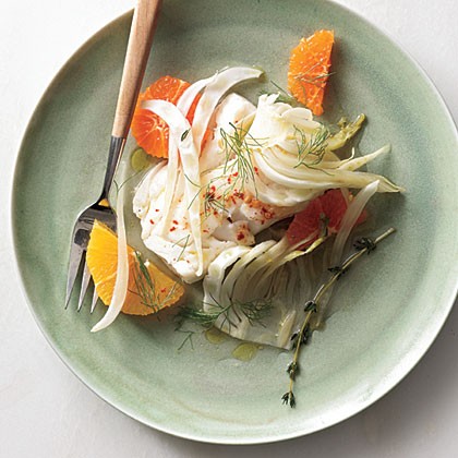 Cod with fennel and orange