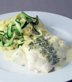 Cod with Pernod butter sauce