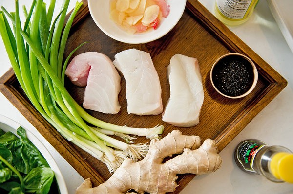 Cod with sesame and ginger