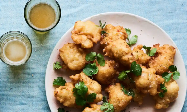 Codfish fritters with ginger and lime aïoli