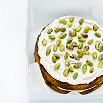 Coffee & cardamom cake with pistachios