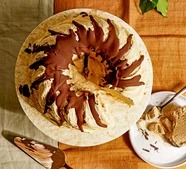 Coffee & Irish cream semifreddo wreath